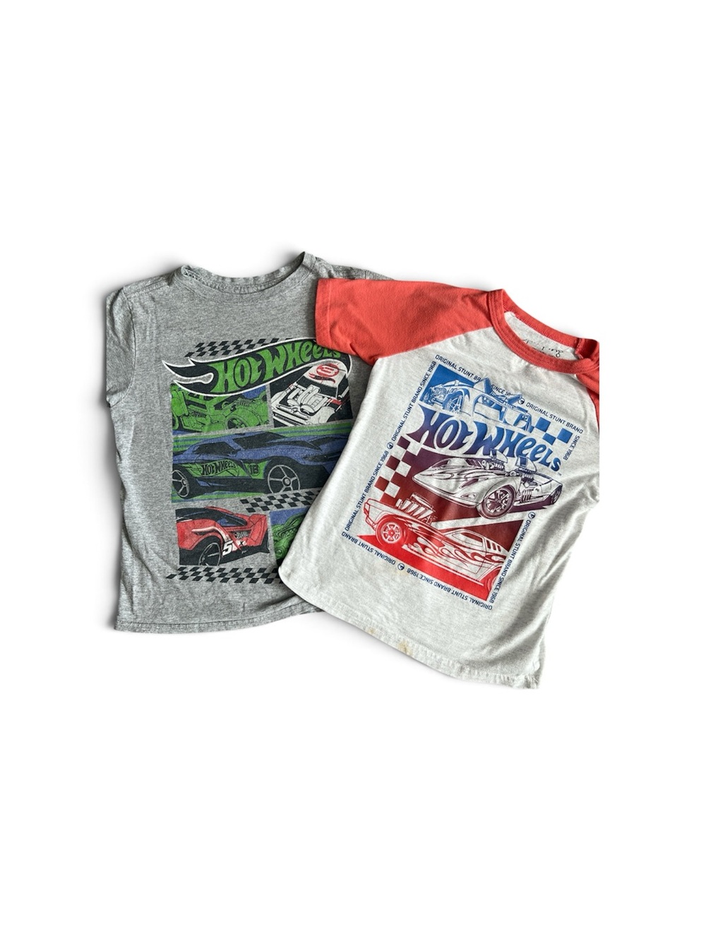 Hot Wheels Kids Tee Set - Red, Gray & Green Car Graphics